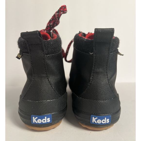 Keds Scout Boot III Waterproof Canvas Black Plaid Lined Ankle Boot Sz 8 Boho - Picture 5 of 9